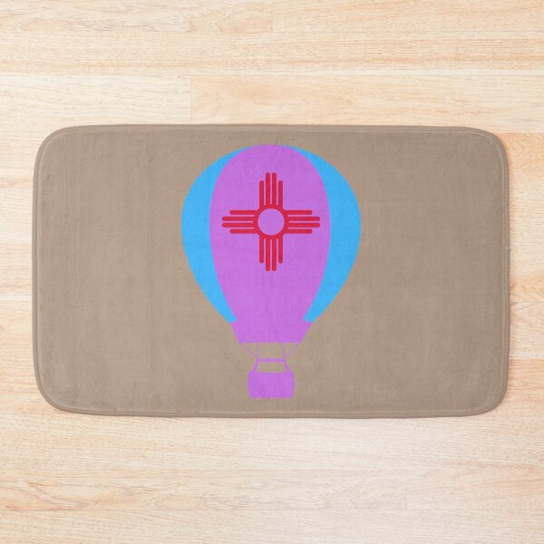 Item preview, New Mexico Flag Hot Air Balloon - Blue & Purple designed and sold by LatterDaze.