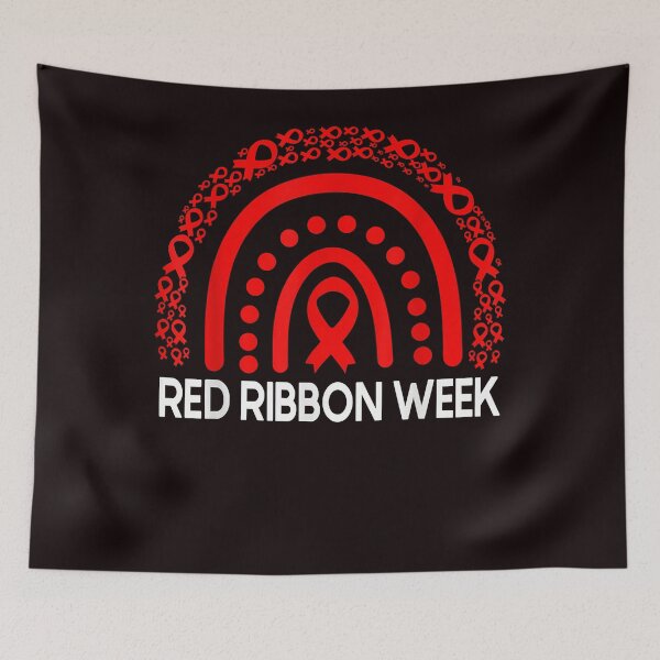 Item preview, Red Ribbon Week Rainbow, Red Ribbon Week Awareness designed and sold by Ella38.