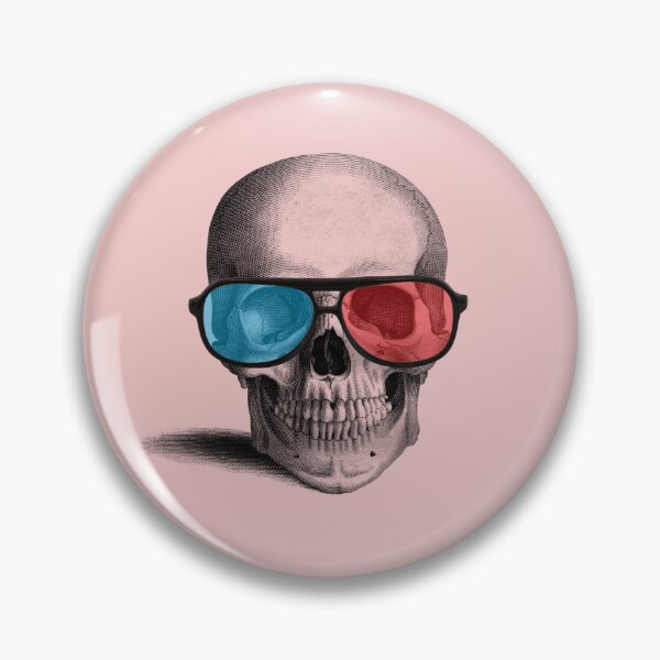 Item preview, Cool 3D glasses skull (pink) designed and sold by Madame Memento.