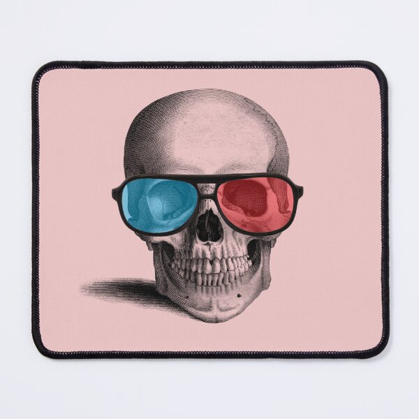 Item preview, Cool 3D glasses skull (pink) designed and sold by Madame Memento.