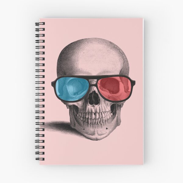 Item preview, Cool 3D glasses skull (pink) designed and sold by Madame Memento.