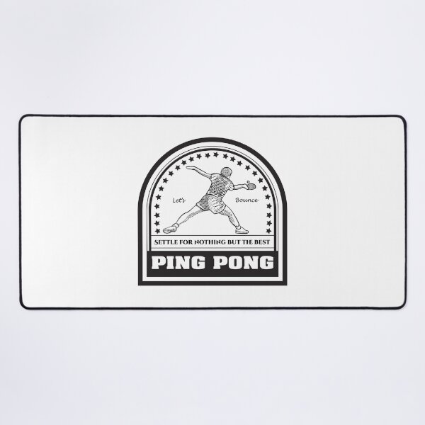 Item preview, Vintage art badge Table tennis Ping Pong: Let's Bounce! Settle for nothing but the best designed and sold by scribblelife.