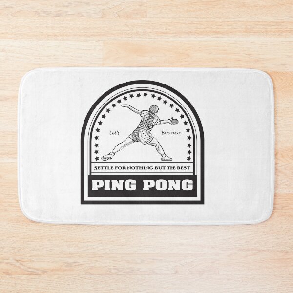 Item preview, Vintage art badge Table tennis Ping Pong: Let's Bounce! Settle for nothing but the best designed and sold by scribblelife.