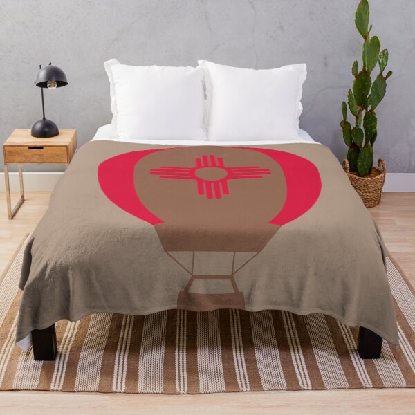 Item preview, New Mexico Flag Hot Air Balloon - Brown & Red designed and sold by LatterDaze.