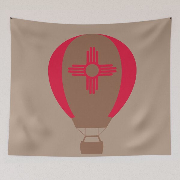 Item preview, New Mexico Flag Hot Air Balloon - Brown & Red designed and sold by LatterDaze.