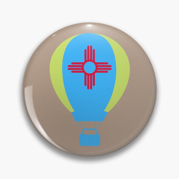 Item preview, New Mexico Flag Hot Air Balloon - Green & Blue designed and sold by LatterDaze.