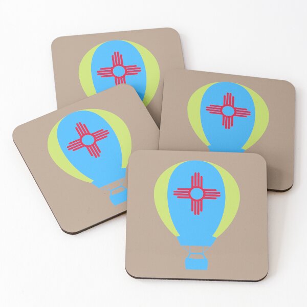 Item preview, New Mexico Flag Hot Air Balloon - Green & Blue designed and sold by LatterDaze.