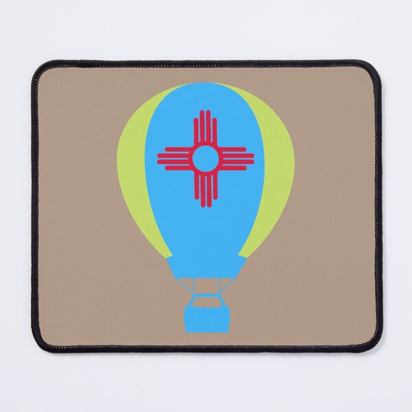 Item preview, New Mexico Flag Hot Air Balloon - Green & Blue designed and sold by LatterDaze.