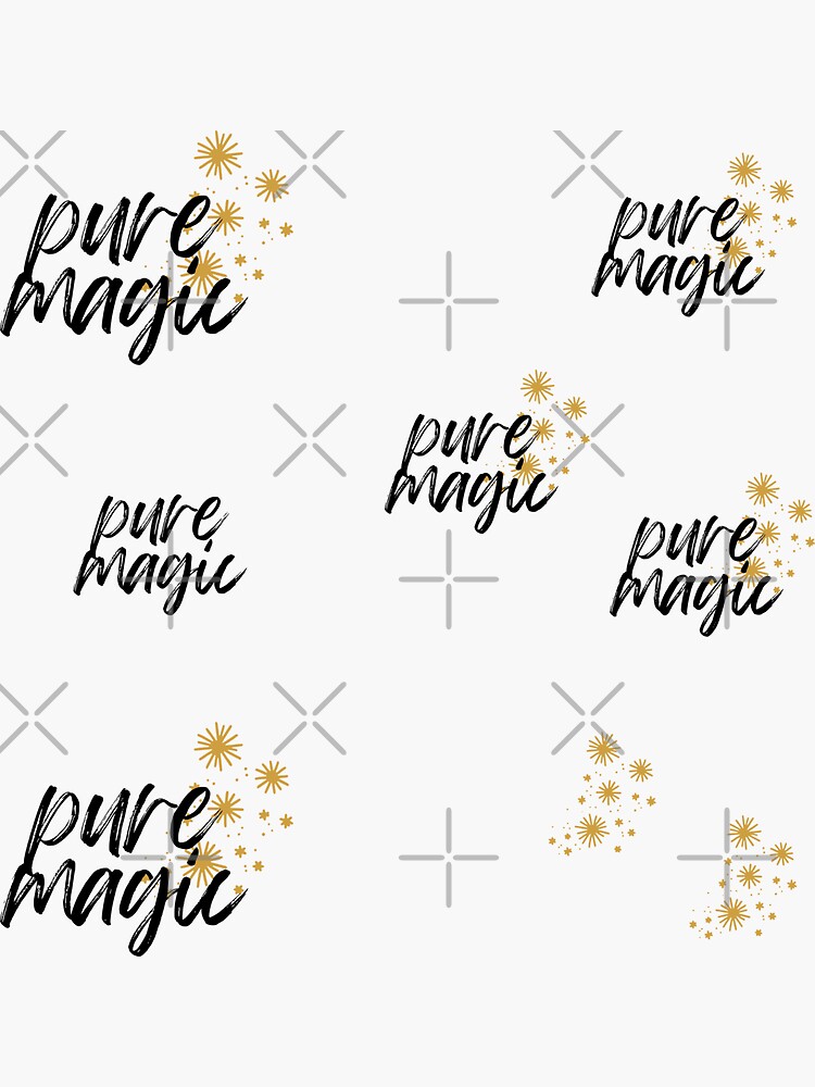 "Pure Magic Sticker Pack Two Word Quotes" Sticker for Sale by MikaW