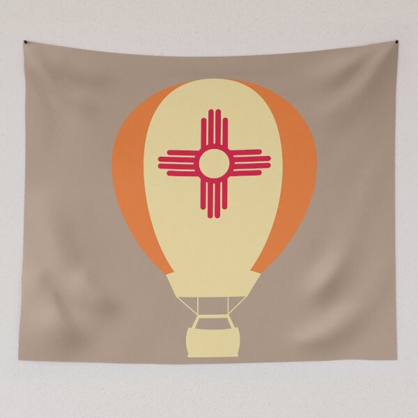Item preview, New Mexico Flag Hot Air Balloon - Orange & Yellow designed and sold by LatterDaze.