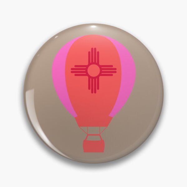 Item preview, New Mexico Flag Hot Air Balloon - Pink & Red designed and sold by LatterDaze.