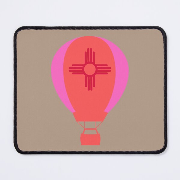 Item preview, New Mexico Flag Hot Air Balloon - Pink & Red designed and sold by LatterDaze.
