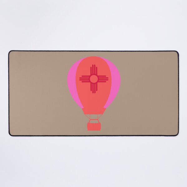 Item preview, New Mexico Flag Hot Air Balloon - Pink & Red designed and sold by LatterDaze.