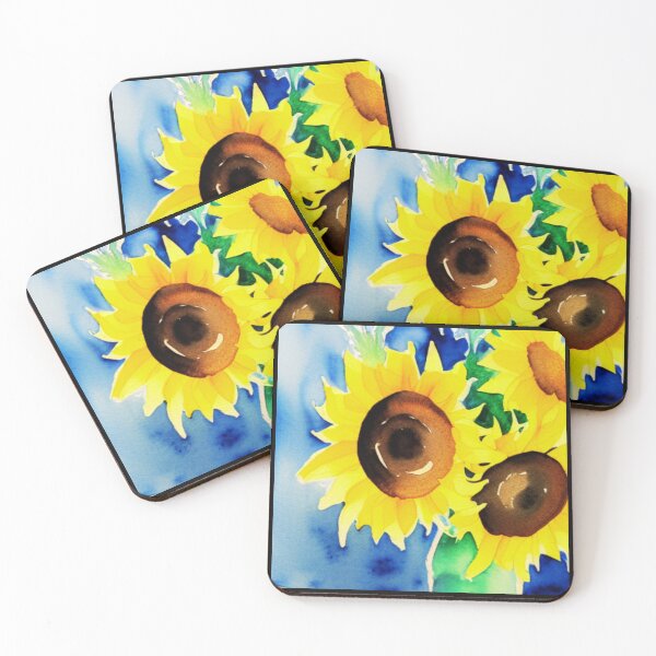 Item preview, SUN FLOWERS, MASON JAR,SUNFLOWER BOUQUET, WATER COLOUR designed and sold by starfishstuff.