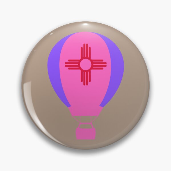 Item preview, New Mexico Flag Hot Air Balloon - Purple & Pink designed and sold by LatterDaze.