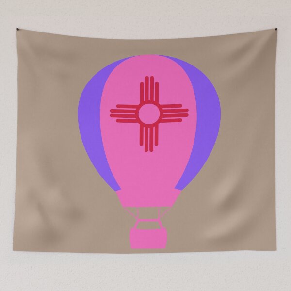 Item preview, New Mexico Flag Hot Air Balloon - Purple & Pink designed and sold by LatterDaze.