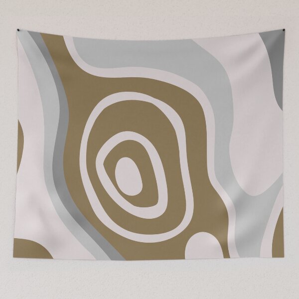 Item preview, Colorful Liquid Swirl Abstract Maximalist Pattern Retro Aesthetic Groovy Style Olive Brown designed and sold by scorpiolane.