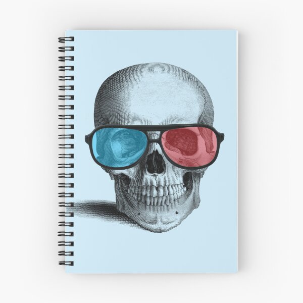 Item preview, Cool 3D glasses skull (blue) designed and sold by Madame Memento.