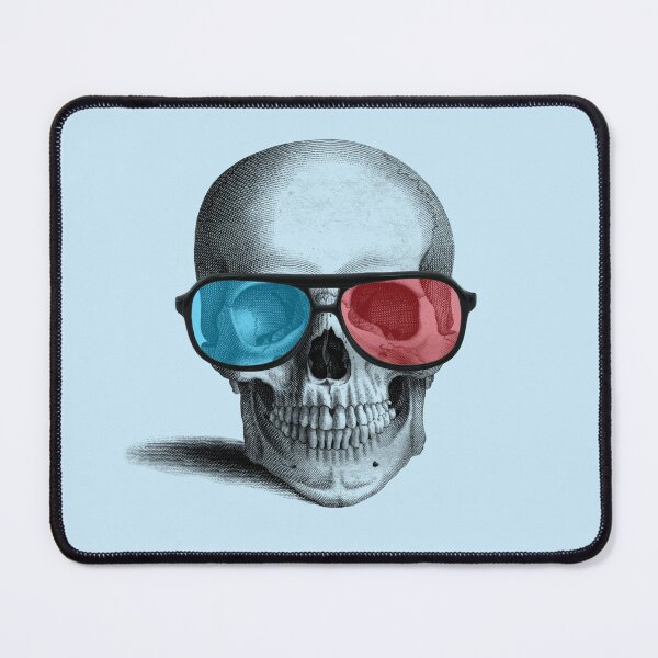 Item preview, Cool 3D glasses skull (blue) designed and sold by Madame Memento.