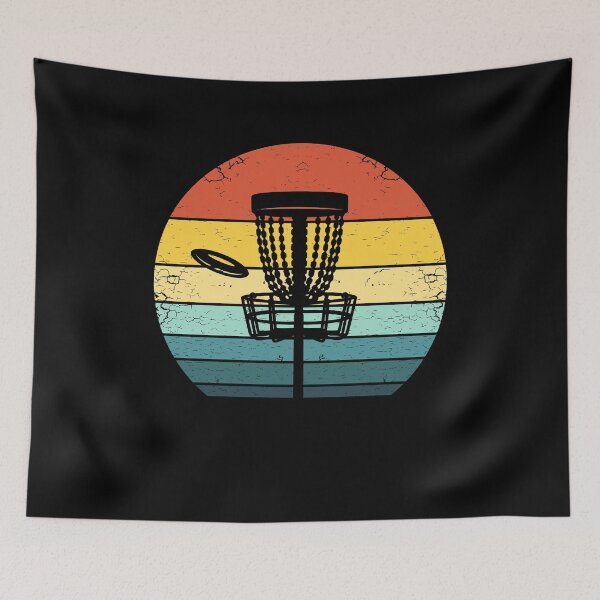 Item preview, 70s Disc Golf Silhouette on a Vintage Sunset designed and sold by KleverOlivier.