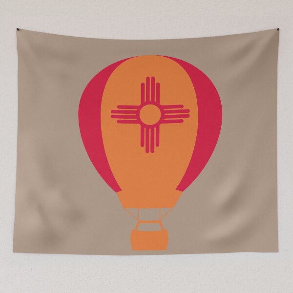 Item preview, New Mexico Flag Hot Air Balloon - Red & Orange designed and sold by LatterDaze.