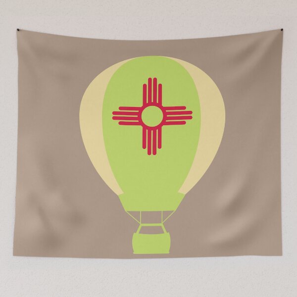 Item preview, New Mexico Flag Hot Air Balloon - Yellow & Green designed and sold by LatterDaze.
