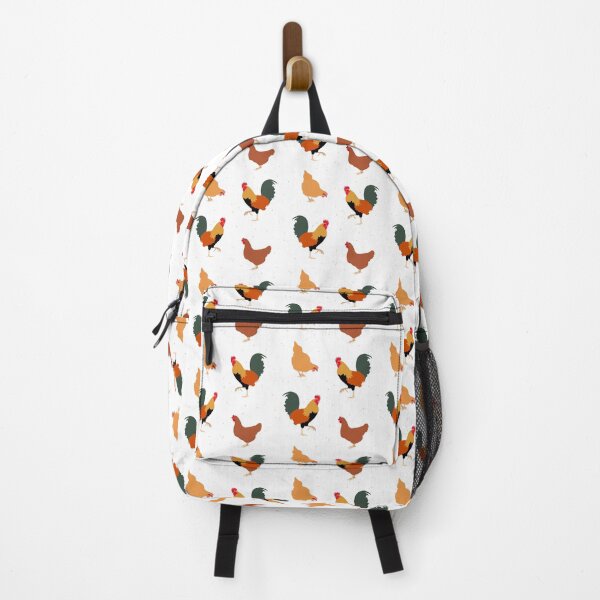 Item preview, Chickens and Cockerels Pattern on White designed and sold by CreativeBridge.