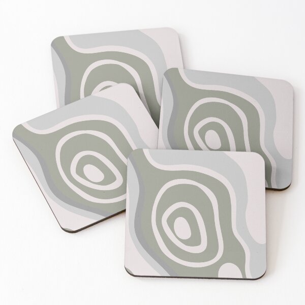 Item preview, Colorful Liquid Swirl Abstract Maximalist Pattern Retro Aesthetic Groovy Style Sage Green designed and sold by scorpiolane.