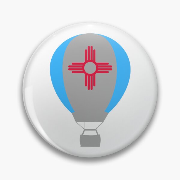 Item preview, New Mexico Flag Hot Air Balloon - Gray & Blue designed and sold by LatterDaze.
