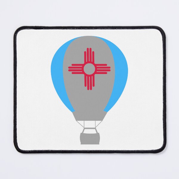 Item preview, New Mexico Flag Hot Air Balloon - Gray & Blue designed and sold by LatterDaze.