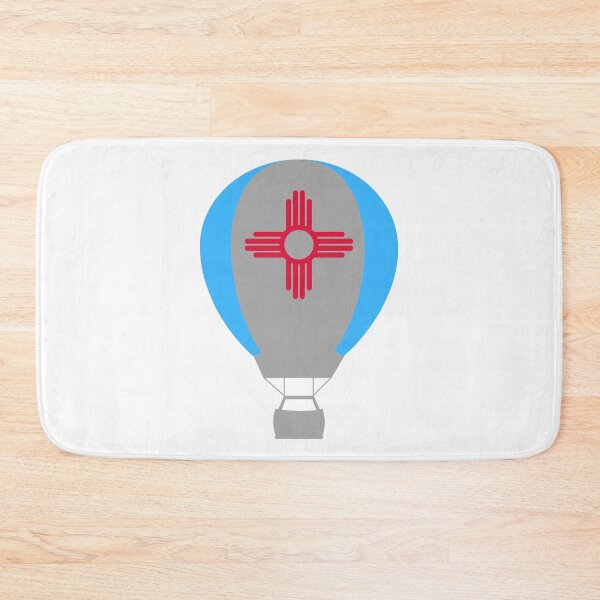 Item preview, New Mexico Flag Hot Air Balloon - Gray & Blue designed and sold by LatterDaze.