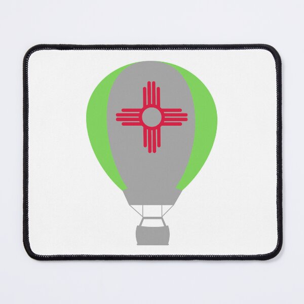 Item preview, New Mexico Flag Hot Air Balloon - Gray & Green designed and sold by LatterDaze.