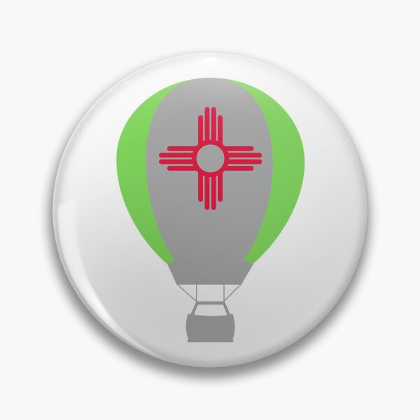 Item preview, New Mexico Flag Hot Air Balloon - Gray & Green designed and sold by LatterDaze.