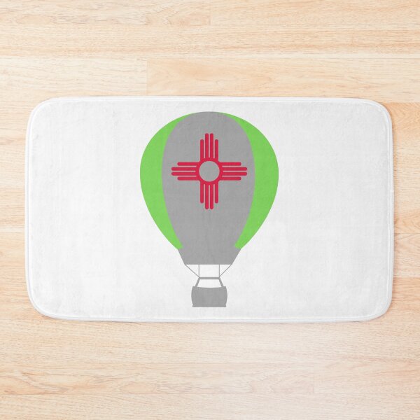 Item preview, New Mexico Flag Hot Air Balloon - Gray & Green designed and sold by LatterDaze.