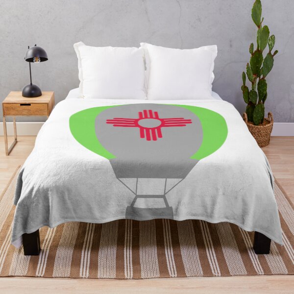 Item preview, New Mexico Flag Hot Air Balloon - Gray & Green designed and sold by LatterDaze.