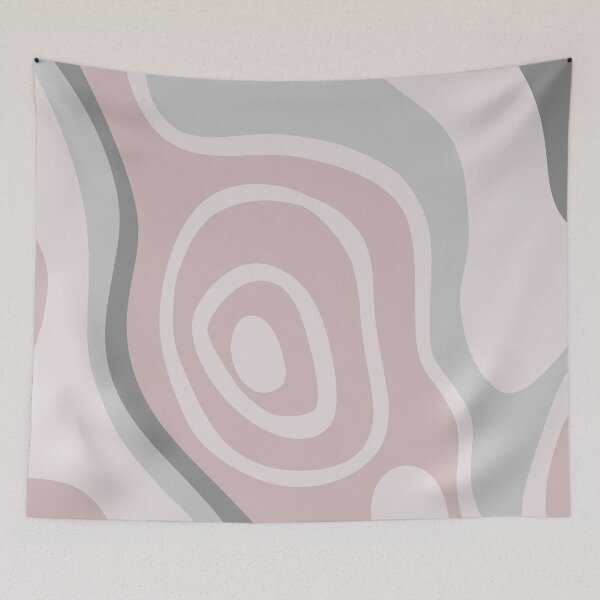 Item preview, Colorful Liquid Swirl Abstract Maximalist Pattern Retro Aesthetic Groovy Style Gray Pink designed and sold by scorpiolane.
