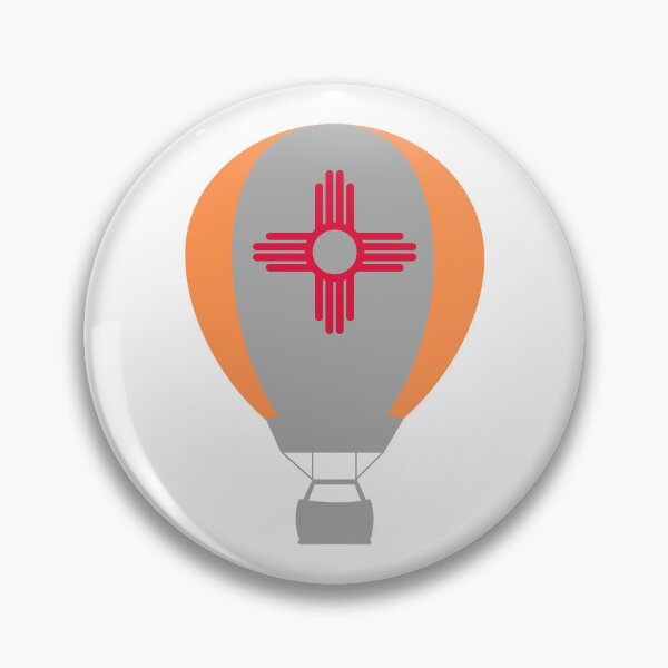Item preview, New Mexico Flag Hot Air Balloon - Gray & Orange designed and sold by LatterDaze.