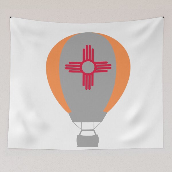 Item preview, New Mexico Flag Hot Air Balloon - Gray & Orange designed and sold by LatterDaze.