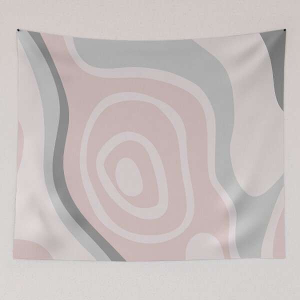 Item preview, Colorful Liquid Swirl Abstract Maximalist Pattern Retro Aesthetic Groovy Style Pale Pink designed and sold by scorpiolane.