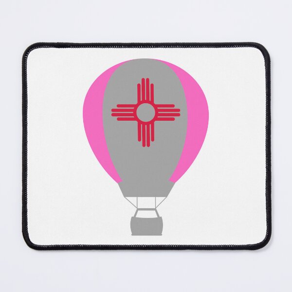 Item preview, New Mexico Flag Hot Air Balloon - Gray & Pink designed and sold by LatterDaze.