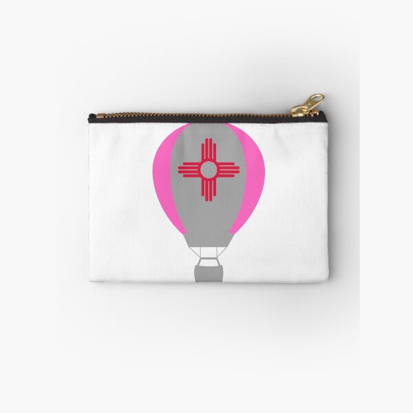 Item preview, New Mexico Flag Hot Air Balloon - Gray & Pink designed and sold by LatterDaze.