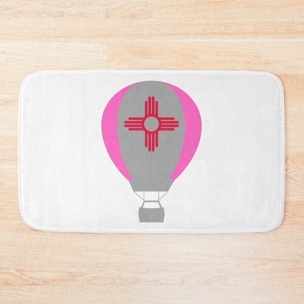 Item preview, New Mexico Flag Hot Air Balloon - Gray & Pink designed and sold by LatterDaze.