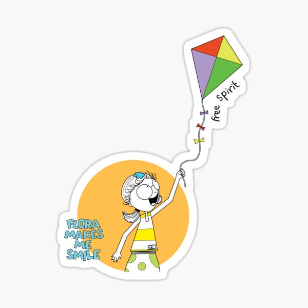 FLORA MAKES ME SMILE - FREE SPIRIT Sticker