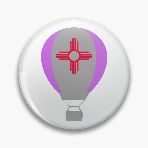 Item preview, New Mexico Flag Hot Air Balloon - Gray & Purple designed and sold by LatterDaze.