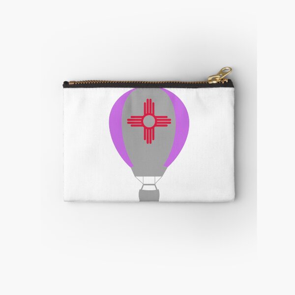 Item preview, New Mexico Flag Hot Air Balloon - Gray & Purple designed and sold by LatterDaze.