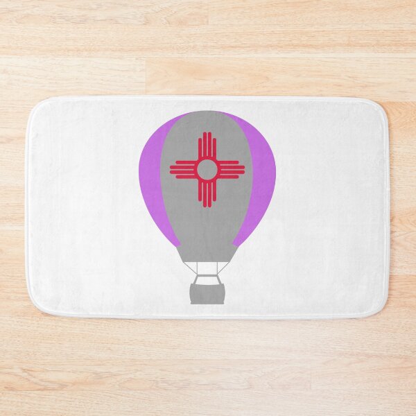 Item preview, New Mexico Flag Hot Air Balloon - Gray & Purple designed and sold by LatterDaze.