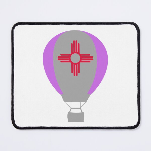 Item preview, New Mexico Flag Hot Air Balloon - Gray & Purple designed and sold by LatterDaze.