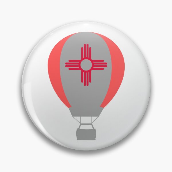 Item preview, New Mexico Flag Hot Air Balloon - Gray & Red designed and sold by LatterDaze.