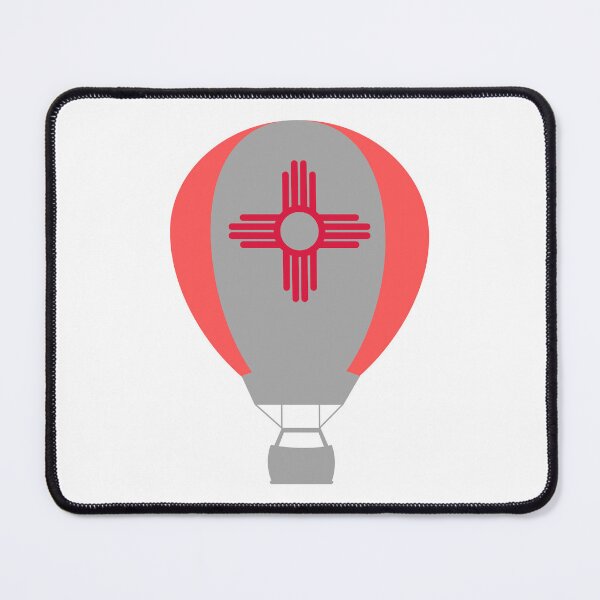 Item preview, New Mexico Flag Hot Air Balloon - Gray & Red designed and sold by LatterDaze.