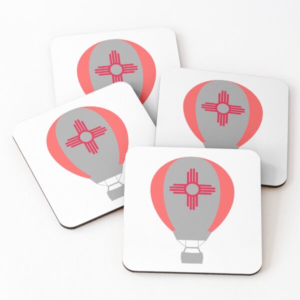 Item preview, New Mexico Flag Hot Air Balloon - Gray & Red designed and sold by LatterDaze.